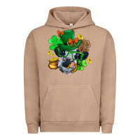 Pigment Burro St. Patrick Cow Clover Urban Hoodie - BundleAndBundleShop