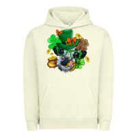 Pigment Pistachio St. Patrick Cow Clover Urban Hoodie - BundleAndBundleShop