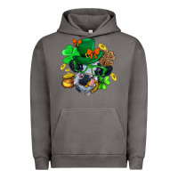 Pigment Tornado St. Patrick Cow Clover Urban Hoodie - BundleAndBundleShop
