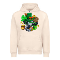 Sandshell St. Patrick Cow Clover Urban Hoodie - BundleAndBundleShop