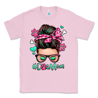 Bubblegum Pink dog mom messy bun Classic Tee - Zillion Design Studio