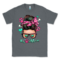 Charcoal Heather dog mom messy bun Classic Tee - Zillion Design Studio