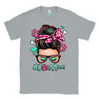 Heather Grey dog mom messy bun Classic Tee - Zillion Design Studio