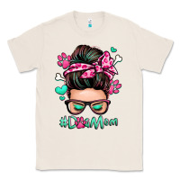 Natural dog mom messy bun Classic Tee - Zillion Design Studio