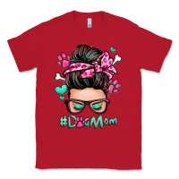 Red dog mom messy bun Classic Tee - Zillion Design Studio