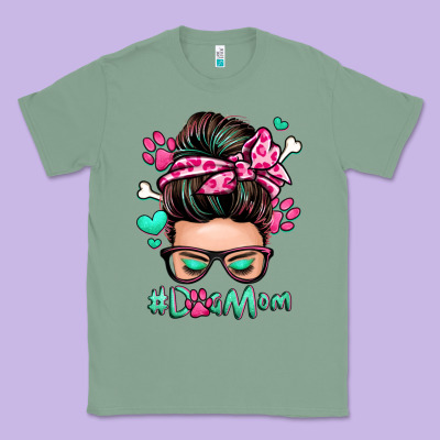 Dog Mom Messy Bun Classic Tee Designed By Zillion Design Studio