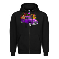 Black mardi gras truck king's cake Zipper Hoodie - FaDigitalArtStudio