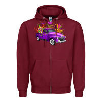 Burgundy mardi gras truck king's cake Zipper Hoodie - FaDigitalArtStudio