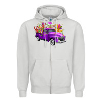 Dove Grey mardi gras truck king's cake Zipper Hoodie - FaDigitalArtStudio