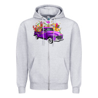 Heather Grey mardi gras truck king's cake Zipper Hoodie - FaDigitalArtStudio