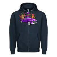 Navy mardi gras truck king's cake Zipper Hoodie - FaDigitalArtStudio