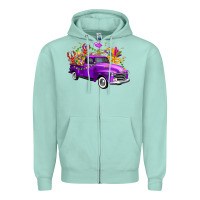 Seafoam mardi gras truck king's cake Zipper Hoodie - FaDigitalArtStudio