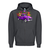 Smoke mardi gras truck king's cake Zipper Hoodie - FaDigitalArtStudio