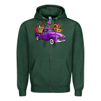 Sports Green mardi gras truck king's cake Zipper Hoodie - FaDigitalArtStudio
