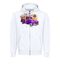 White mardi gras truck king's cake Zipper Hoodie - FaDigitalArtStudio