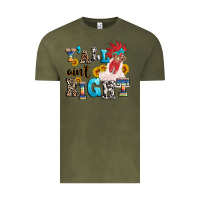Vintage Olive Y'all ain't right crazy Vintage Tee - texasbilliewilder