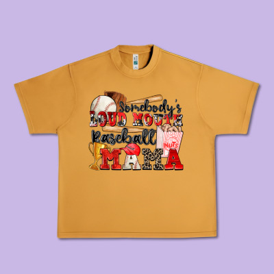 Somebody's Loud Mouth Baseball Mama Urban Heavy Tee Designed By Zillion Design Studio
