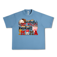 Pebble Blue somebody's loud mouth baseball mama Urban Heavy Tee - Zillion Design Studio