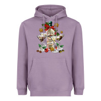 Lavender Christmas martini  and martini bottle Heavyweight Hoodie - AdoDesignShop