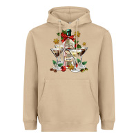 Mushroom Christmas martini  and martini bottle Heavyweight Hoodie - AdoDesignShop