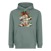 Sage Christmas martini  and martini bottle Heavyweight Hoodie - AdoDesignShop