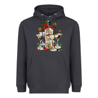 Smoke Christmas martini  and martini bottle Heavyweight Hoodie - AdoDesignShop