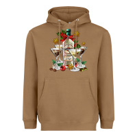 Toasted Coconut Christmas martini  and martini bottle Heavyweight Hoodie - AdoDesignShop