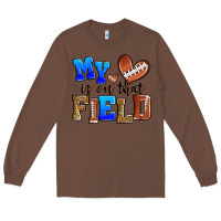 Chestnut my heart is on that field american football Long Sleeve Tee - Zillion Design Studio