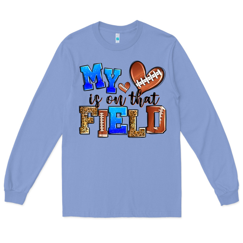My Heart Is On That Field American Football Long Sleeve Tee by Zillion Design Studio | Teevron