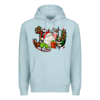 Blue Mist joy with volleyball and santa's hat Premium Hoodie - AdoDesignShop