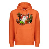 Carrot joy with volleyball and santa's hat Premium Hoodie - AdoDesignShop