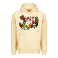 Pina Colada joy with volleyball and santa's hat Premium Hoodie - AdoDesignShop