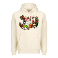Tofu joy with volleyball and santa's hat Premium Hoodie - AdoDesignShop