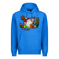 True Royal joy with volleyball and santa's hat Premium Hoodie - AdoDesignShop