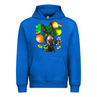 Cobalt St. Patricks Clovers With Donkey Urban Hoodie - BundleAndBundleShop