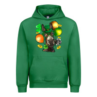 Emerald St. Patricks Clovers With Donkey Urban Hoodie - BundleAndBundleShop
