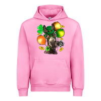 Fuchsia Pink St. Patricks Clovers With Donkey Urban Hoodie - BundleAndBundleShop