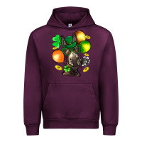 Mauve Wine St. Patricks Clovers With Donkey Urban Hoodie - BundleAndBundleShop