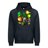 Navy St. Patricks Clovers With Donkey Urban Hoodie - BundleAndBundleShop