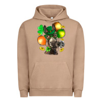 Pigment Burro St. Patricks Clovers With Donkey Urban Hoodie - BundleAndBundleShop