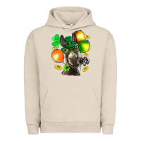 Pigment French Oak St. Patricks Clovers With Donkey Urban Hoodie - BundleAndBundleShop