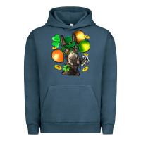 Pigment Midnight Navy St. Patricks Clovers With Donkey Urban Hoodie - BundleAndBundleShop