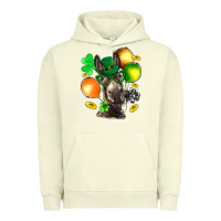 Pigment Pistachio St. Patricks Clovers With Donkey Urban Hoodie - BundleAndBundleShop