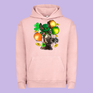 St. Patricks Clovers With Donkey Urban Hoodie Designed By Bundleandbundleshop