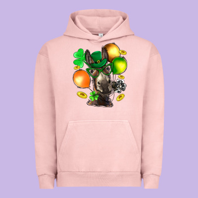 St. Patricks Clovers With Donkey Urban Hoodie Designed By Bundleandbundleshop