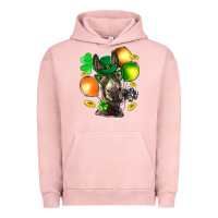 Pigment Salmon St. Patricks Clovers With Donkey Urban Hoodie - BundleAndBundleShop