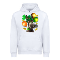 White St. Patricks Clovers With Donkey Urban Hoodie - BundleAndBundleShop