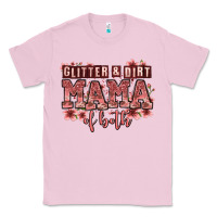 Bubblegum Pink glitter and dirt mama of both girls Classic Tee - Zillion Design Studio