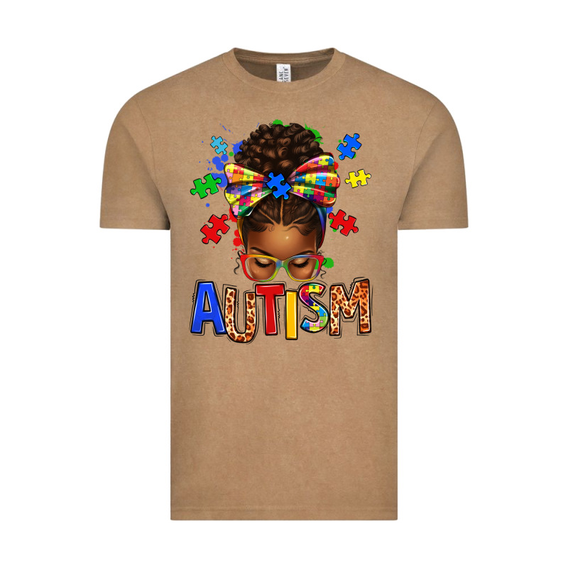 Autism Awareness Afro Messy Bu Vintage Tee by texasbilliewilder | Teevron