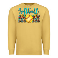 Antique Gold western leopard  sunflowers glitter mom softball Premium Sweatshirt - Artiststas